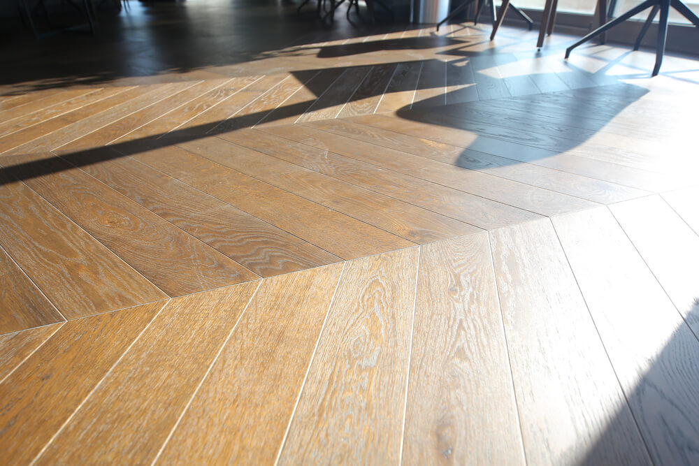 Wooden floor made of solid wooden floor, wooden texture, parquet flooring; Oak flooring as planks design